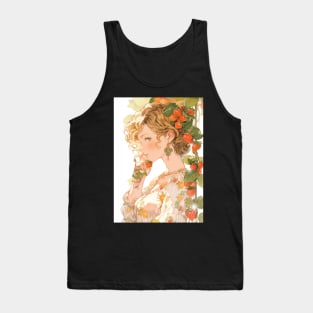 Cute anime girl - strawberry lover anime girl Tank Top